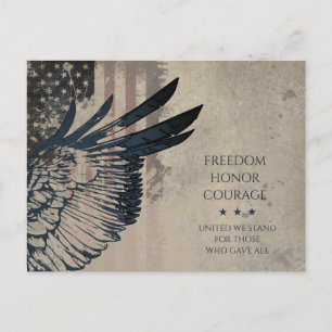 Cartes Pour Fêtes Annuelles Liberté • Honneur • Courage Art de l'aigle patriot
