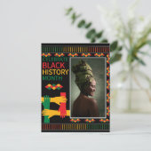 Cartes Pour Fêtes Annuelles Liberté noire personnalisée Fierté africaine-améri (Debout devant)