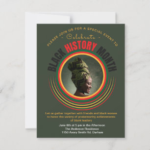 Cartes Pour Fêtes Annuelles Liberté noire personnalisée fierté africaine améri