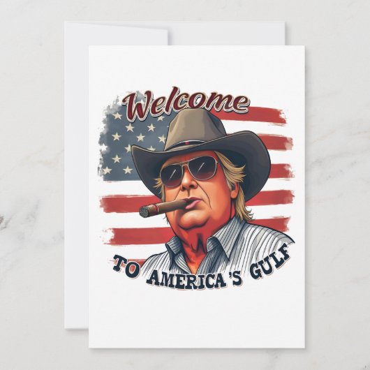 Cartes Pour Fêtes Annuelles Liberté pour Trump américain du Golfe (Devant)