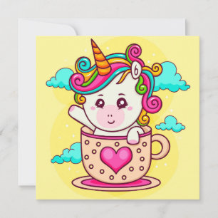 Cartes Pour Fêtes Annuelles Licorne