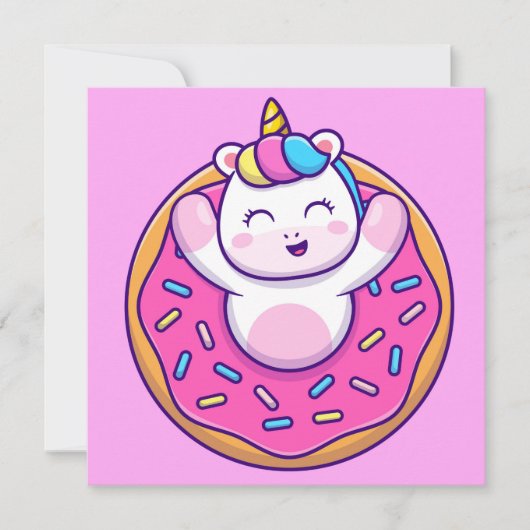 Cartes Pour Fêtes Annuelles Licorne (Devant)