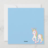 Cartes Pour Fêtes Annuelles Licorne (Dos)