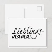 Cartes Pour Fêtes Annuelles Lieblingsmama (Devant / Derrière)