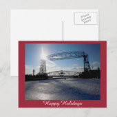 Cartes Pour Fêtes Annuelles Lift Bridge Holiday Greeting (Devant / Derrière)