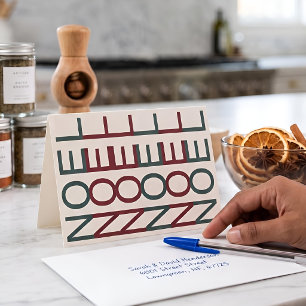 Cartes Pour Fêtes Annuelles Ligne artistique architecturale Nordic Xmas Noel