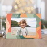 Cartes Pour Fêtes Annuelles Ligne biologique Art Abstrait - 1 Photo Jade Tange<br><div class="desc">Utilisez une seule photo et faites un accueil de Noël Joyeux unique et branché avec un simple motif d'art abstrait sur le dos. Si vous avez besoin de déplacer quelque chose,  cliquez sur le bouton personnaliser pour apporter des modifications.</div>