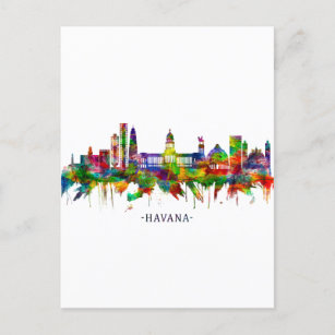 Cartes Pour Fêtes Annuelles Ligne de Havana Cuba