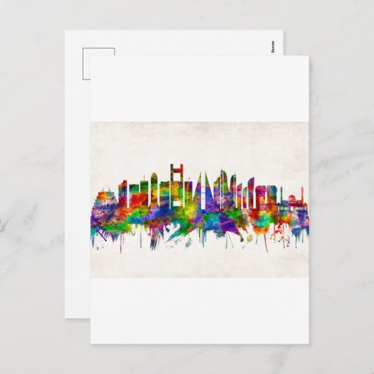 Cartes Pour Fêtes Annuelles Ligne de Manama Bahrain (Devant / Derrière)