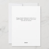 Cartes Pour Fêtes Annuelles Ligne moderne d'art floral Joyeuses Pâques 6 Photo (Dos)