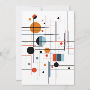 Cartes Pour Fêtes Annuelles Lignes minimalistes modernes géométriques abstrait