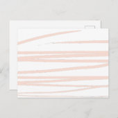 Cartes Pour Fêtes Annuelles Lignes rose vif modernes Art Abstrait (Devant / Derrière)