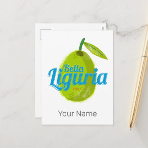 Cartes Pour Fêtes Annuelles Ligurie Olives Rétro Italie Souvenir de Vacances V