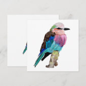 Cartes Pour Fêtes Annuelles Lilac Roller Breast Bird (Devant / Derrière)