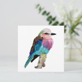 Cartes Pour Fêtes Annuelles Lilac Roller Breast Bird (Debout devant)