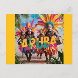 Cartes Pour Fêtes Annuelles L'île d'Aruba bat son élévation