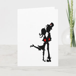 Cartes Pour Fêtes Annuelles Lilly et Paco embrassent d'abord