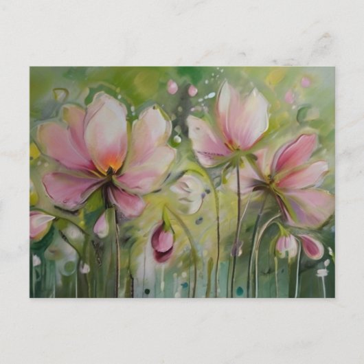 Cartes Pour Fêtes Annuelles Lily sur l'Arrière - plan vert jaune (Devant)