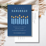 Cartes Pour Fêtes Annuelles Limite Simple Bleu Jaune Bougies Joyeuses Hanoukka<br><div class="desc">Si vous avez besoin d'une personnalisation supplémentaire,  n'hésitez pas à m'envoyer un message sur yellowfebstudio@gmail.com .</div>