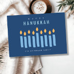 Cartes Pour Fêtes Annuelles Limite Simple Bleu Jaune Bougies Joyeuses Hanoukka<br><div class="desc">Si vous avez besoin d'une personnalisation supplémentaire,  n'hésitez pas à m'envoyer un message sur yellowfebstudio@gmail.com .</div>