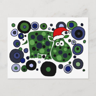 Cartes Pour Fêtes Annuelles L'incroyable Hippo Art de Noël Abstrait
