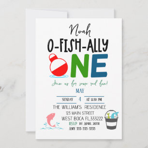 Cartes Pour Fêtes Annuelles L'invitation à l'anniversaire de la pêche Big One