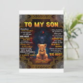 Cartes Pour Fêtes Annuelles Lion à mon fils parfois c'est dur papa  (Debout devant)