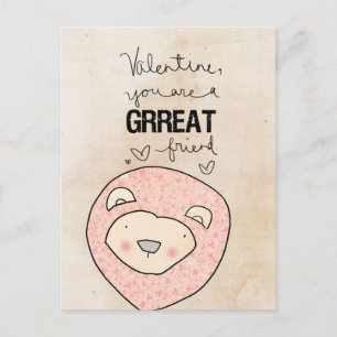 Cartes Pour Fêtes Annuelles Lion Valentine   vous êtes un ami de Grrreat
