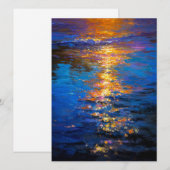 Cartes Pour Fêtes Annuelles Liquid Fire at Dusk (Devant / Derrière)