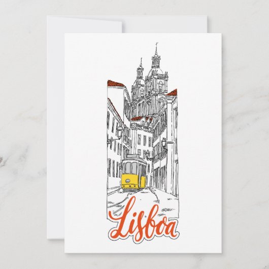 Cartes Pour Fêtes Annuelles Lisboa (Devant)