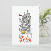 Cartes Pour Fêtes Annuelles Lisboa (Debout devant)