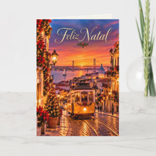 Cartes Pour Fêtes Annuelles Lisbonne Portugal Feliz Natal Noël