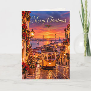Cartes Pour Fêtes Annuelles Lisbonne Portugal Joyeux Noël