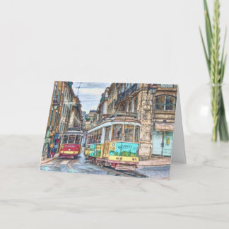 Cartes Pour Fêtes Annuelles Lisbonne Portugal Vintage voyage