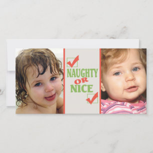 Cartes Pour Fêtes Annuelles Liste de Noël coquine ou belle