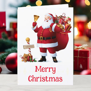 Cartes Pour Fêtes Annuelles Liste de Noël de Père Noël Méchant Gentil Personna