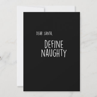 Cartes Pour Fêtes Annuelles Liste drôle de Santa pour les gentils et les vilai