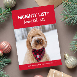 Cartes Pour Fêtes Annuelles Liste vilain drôle mignon rouge Noël