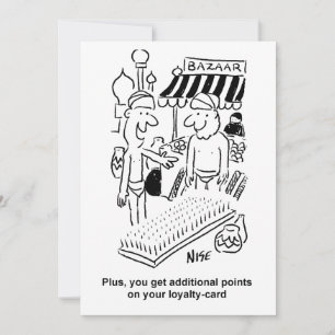 Cartes Pour Fêtes Annuelles Lit de clous au dessin animé de bazar