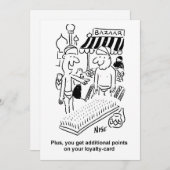 Cartes Pour Fêtes Annuelles Lit de clous sur un dessin de Bazar (Devant / Derrière)