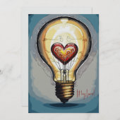 Cartes Pour Fêtes Annuelles Lit par amour (Devant / Derrière)