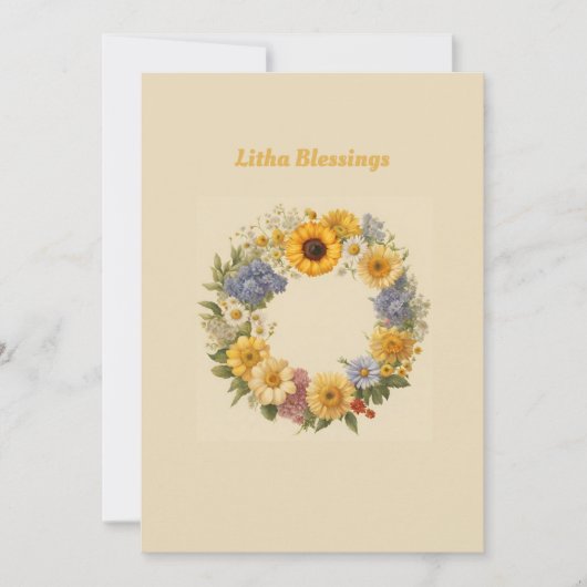 Cartes Pour Fêtes Annuelles Litha Blessings (Devant)