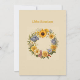 Cartes Pour Fêtes Annuelles Litha Blessings