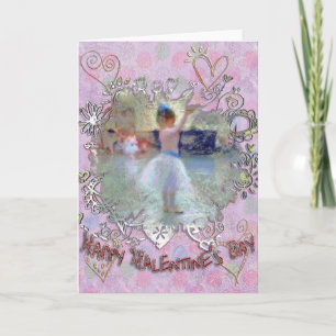 Cartes Pour Fêtes Annuelles Little Ballerina en répétition
