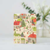 Cartes Pour Fêtes Annuelles Little Christmas Village (Debout devant)