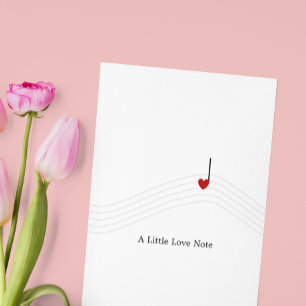 Cartes Pour Fêtes Annuelles Little Love Note Belle Musique Toutes les occasion