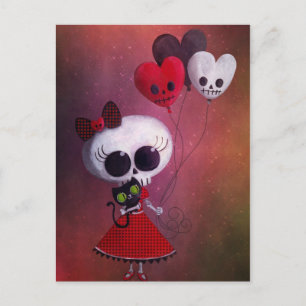 Cartes Pour Fêtes Annuelles Little Miss Death Valentine Girl