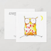 Cartes Pour Fêtes Annuelles Little Owl (Devant / Derrière)