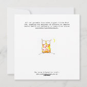 Cartes Pour Fêtes Annuelles Little Owl (Dos)