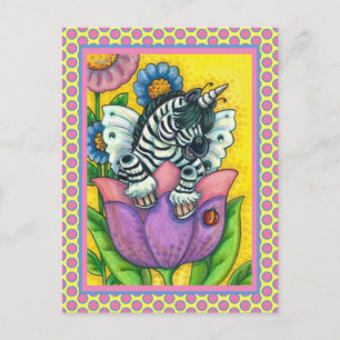 Cartes Pour Fêtes Annuelles LITTLE ZEBO WHIMSYNICKER, Imaginaire UNICORN ZEBRA